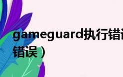 gameguard执行错误（gameguard初始化错误）