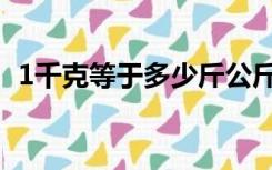 1千克等于多少斤公斤（1千克等于多少斤）