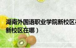 湖南外国语职业学院新校区在哪个镇（湖南外国语职业学院新校区在哪）