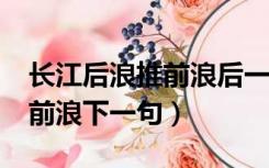 长江后浪推前浪后一句是什么?（长江后浪推前浪下一句）