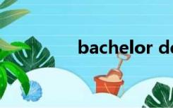 bachelor degree(hons)