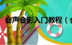 会声会影入门教程（会声会影10使用教程）