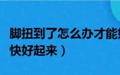 脚扭到了怎么办才能好（脚扭了怎么办才能快快好起来）