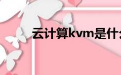 云计算kvm是什么（kvm是什么）