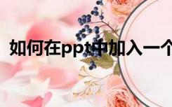 如何在ppt中加入一个文件（ppt插入文件）