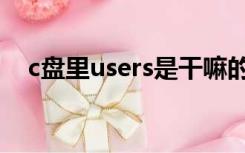 c盘里users是干嘛的（c盘users在哪里）