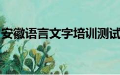 安徽语言文字培训测试网官网怎么打印准考证