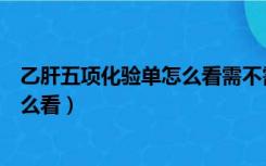 乙肝五项化验单怎么看需不需要打疫苗（乙肝五项化验单怎么看）