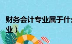 财务会计专业属于什么专业类别（财务会计专业）