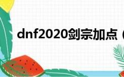 dnf2020剑宗加点（dnf剑宗刷图加点）