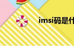 imsi码是什么（imsi）