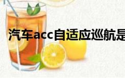 汽车acc自适应巡航是什么意思（汽车acc）