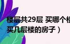 楼层共29层 买哪个楼层更好（29层千万不要买几层楼的房子）