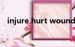 injure hurt wound harm的区别,带图片