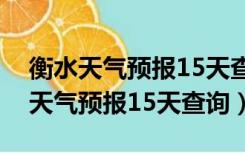 衡水天气预报15天查询结果德州天气（衡水天气预报15天查询）