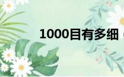 1000目有多细（100目有多细）