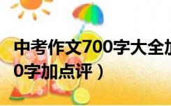 中考作文700字大全加点评（中考满分作文600字加点评）