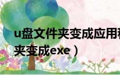 u盘文件夹变成应用程序怎么恢复（u盘文件夹变成exe）