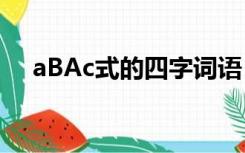 aBAc式的四字词语（abac型四字词语）