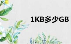 1KB多少GB（1kb多少b）