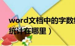 word文档中的字数统计在哪里（word字数统计在哪里）