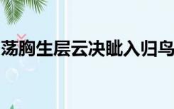 荡胸生层云决眦入归鸟会当凌绝顶一览众山小