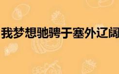 我梦想驰骋于塞外辽阔的大漠在夕阳的金黄中