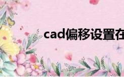 cad偏移设置在哪（cad偏移）