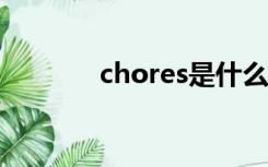 chores是什么意思（chore）