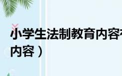 小学生法制教育内容有哪些（小学生法制教育内容）