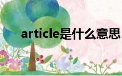 article是什么意思（arm是什么意思）