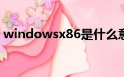 windowsx86是什么意思（x86是什么意思）