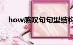 how感叹句句型结构（how感叹句结构）