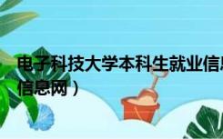 电子科技大学本科生就业信息网（电子科技大学研究生就业信息网）