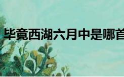 毕竟西湖六月中是哪首诗（毕竟西湖六月中）