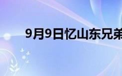 9月9日忆山东兄弟王维的诗（9月9）