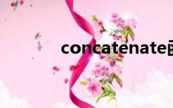 concatenate函数是什么含义