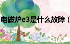 电磁炉e3是什么故障（电磁炉报e3什么故障）