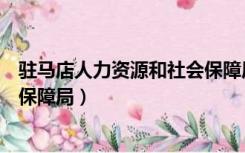 驻马店人力资源和社会保障局领导（驻马店人力资源和社会保障局）