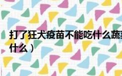 打了狂犬疫苗不能吃什么蔬菜和肉类（打了狂犬疫苗不能吃什么）