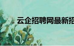 云企招聘网最新招聘（云企招聘网）