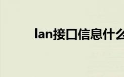 lan接口信息什么意思（lan接口）