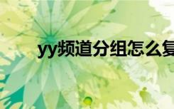 yy频道分组怎么复制（yy频道分组）