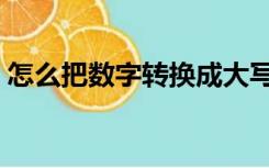 怎么把数字转换成大写（如何数字转换大写）