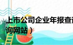 上市公司企业年报查询入口（上市公司报表查询网站）