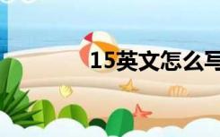 15英文怎么写的（15英文）