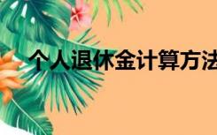 个人退休金计算方法（退休金计算方法）