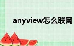 anyview怎么联网（anyview怎么用）