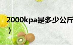 2000kpa是多少公斤（100kpa等于多少公斤）