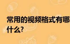 常用的视频格式有哪些?哪种格式最为流行,为什么?